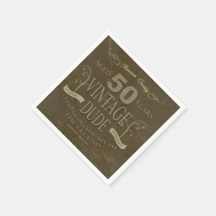 50e verjaardag Heren servetten