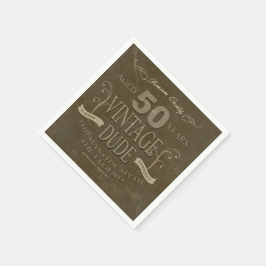 50e verjaardag Heren servetten (Hoek)