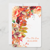 50e Verjaardag Herfst Herfsttuin Bloemen Kaart (Achterkant)