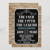 50e verjaardag het Man de mythe de legendarische k Kaart (Voorkant / Achterkant)