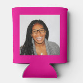 50e verjaardag Hot Pink Gold Photo Template Blikjeskoeler (Achterkant)