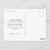 50e verjaardag Hot Pink Waterverf Foto Briefkaart (Achterkant)