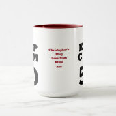 50e verjaardag Houd kalm toevoegen Bericht Funny Mok (Midden)