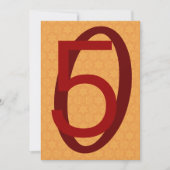 50e verjaardag Huge Numbers Gold en Sienna W970 Kaart (Voorkant)