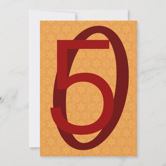 50e verjaardag Huge Numbers Gold en Sienna W970 Kaart (Voorkant)
