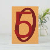 50e verjaardag Huge Numbers Gold en Sienna W970 Kaart (Staand voorkant)