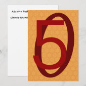 50e verjaardag Huge Numbers Gold en Sienna W970 Kaart (Voorkant / Achterkant)