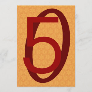 50e verjaardag Huge Numbers Gold en Sienna W970 Kaart