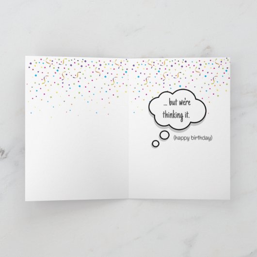 50e verjaardag Humor Ducklings en Confetti Kaart (Binnen)