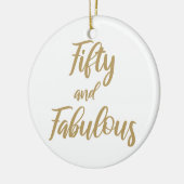 50e verjaardag Humor Keramisch Ornament (Links)