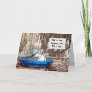 50e verjaardag Humor Pelicans Kaart