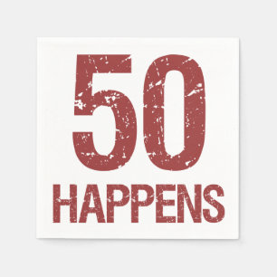 50e verjaardag Humor Servet