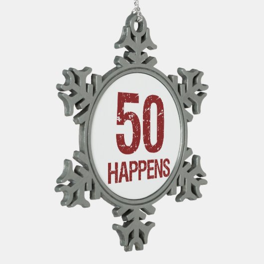 50e verjaardag Humor Tin Sneeuwvlok Ornament (Links)