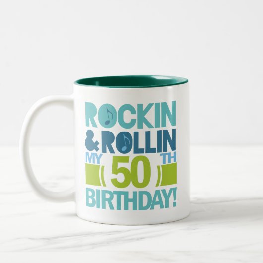 50e verjaardag — Ideeën Tweekleurige Koffiemok (Links)