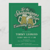 50e verjaardag Iers St.Patrick's Day Bier Kaart (Voorkant / Achterkant)