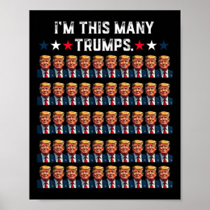 50e verjaardag Ik ben zo veel troeven voor Trump S Poster