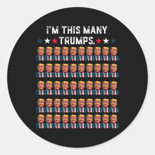 50e verjaardag Ik ben zo veel troeven voor Trump S Ronde Sticker