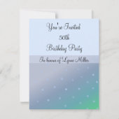 50e verjaardag in Blauw Kaart (Voorkant)