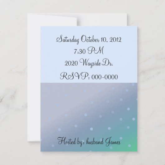 50e verjaardag in Blauw Kaart (Achterkant)