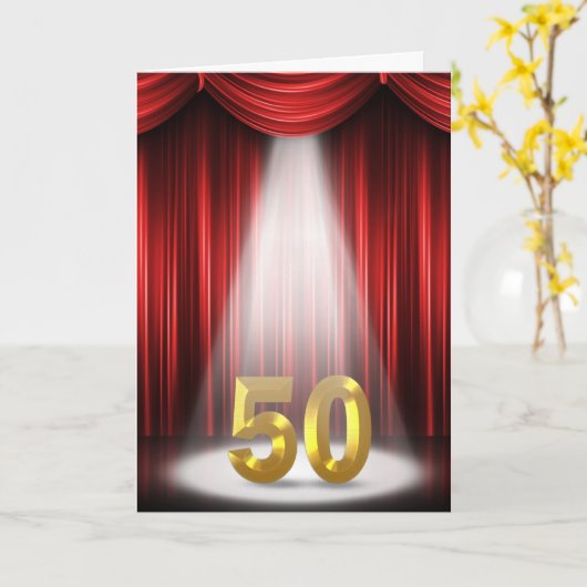 50e verjaardag in het spotlicht kaart (Gele Bloem)