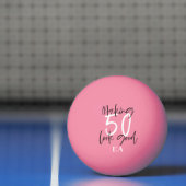 50e verjaardag initialen gepersonaliseerd cadeau v pingpongbal (Net)