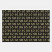 50e verjaardag inpakken papieren vellen (Voorkant 3)