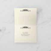 50e verjaardag Ivoorkleurige Zwarte Bloemige Dankk Bedankkaart (Binnen)