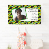 50e verjaardag JAMAICA VLAG aangepaste foto Spandoek (Insitu)