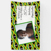 50e verjaardag JAMAICA VLAG aangepaste foto Spandoek (Verticaal)