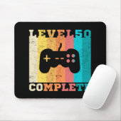 50e verjaardag/Jubileum Niveau 50 voltooid Muismat (Met muis)