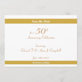 50e verjaardag/Jubileum Sla de datums op Save The Date