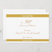 50e verjaardag/Jubileum Sla de datums op Save The Date (Voorkant / Achterkant)