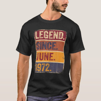 50e verjaardag juni geboren 50 jaar legend sinds 1 t-shirt