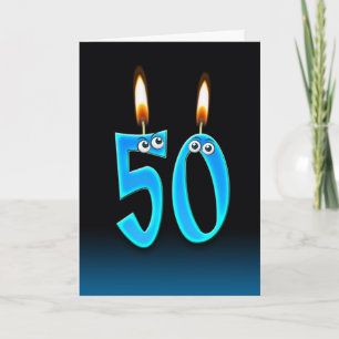 50e verjaardag kaarsen kaart