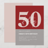 50e verjaardag kaart (Voorkant / Achterkant)