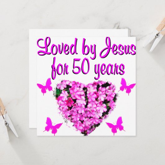  50E VERJAARDAG KAART (Voorkant / Achterkant in situ)