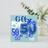 50e verjaardag kaart (Staand voorkant)