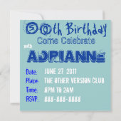 50e verjaardag kaart (Achterkant)