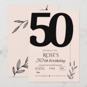 50e verjaardag kaart (Voorkant / Achterkant)