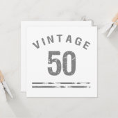  50e verjaardag kaart (Voorkant / Achterkant in situ)