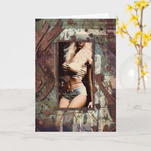 50e verjaardag kaart (Gele Bloem)