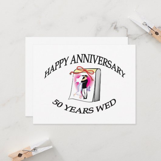 50e VERJAARDAG Kaart (Voorkant / Achterkant in situ)