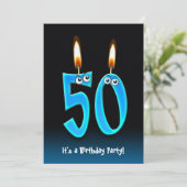 50e verjaardag kaart (Staand voorkant)