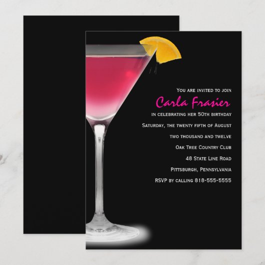 50e verjaardag kaart (Voorkant / Achterkant)