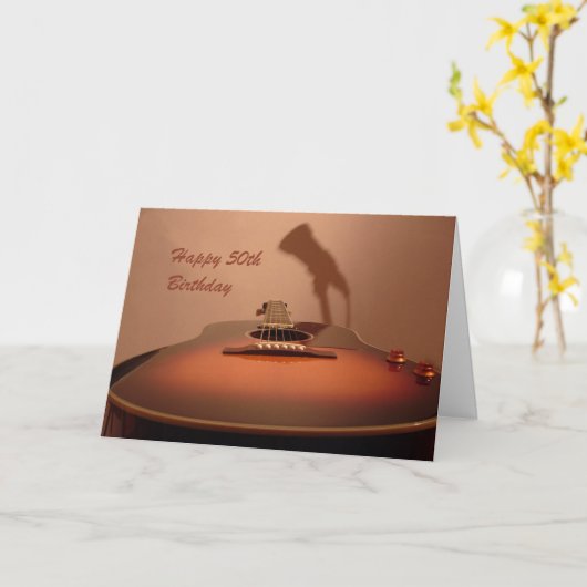 50e verjaardag kaart (Gele Bloem)