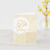 50e verjaardag kaart (Gele Bloem)