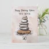 50e verjaardag Kaart 'Je bent geweldig' (Staand voorkant)