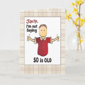 50e verjaardag Kaart voor Man - Funny (Gele Bloem)