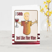 50e verjaardag Kaart voor Man - Funny (Gele Bloem)