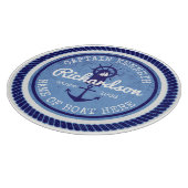 50e verjaardag kapitein Nautical Rope Anchor Helm Snijplank (Hoek)